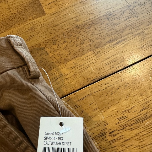 Izod Saltwater Stretch Chino 4 Pocket Pants Men's Brown 34 x 30 NEW With Tags - Picture 3 of 8